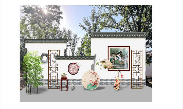 文化墙设计企业公司前台走廊背景墙导视宣传栏形象墙橱窗